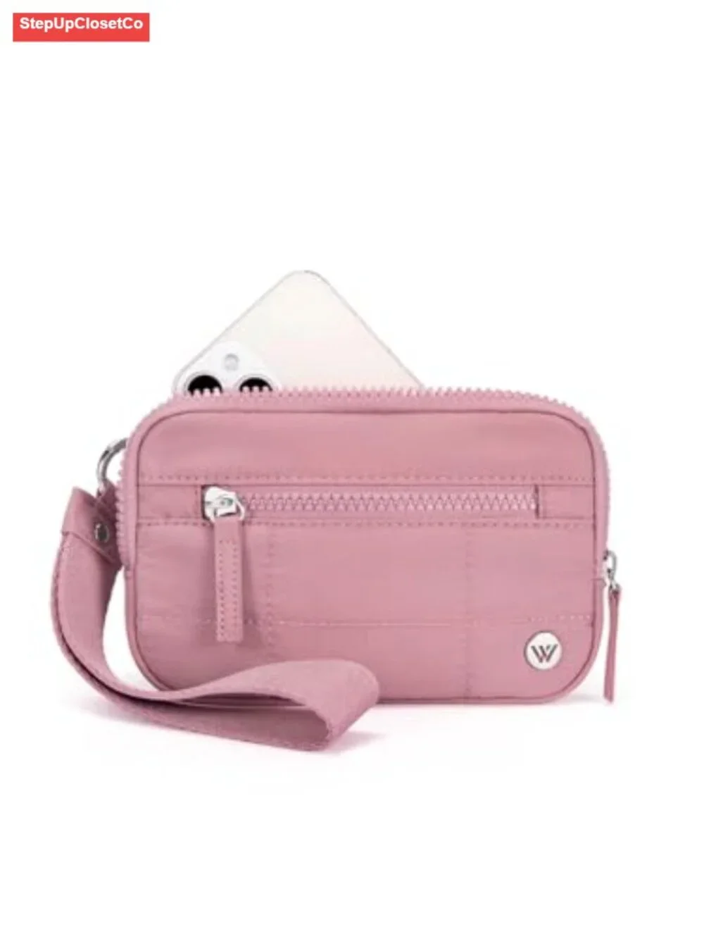 Wristlet Wallet for Women RFID Blocking Quilted Nylon Card Holder Purse Travel